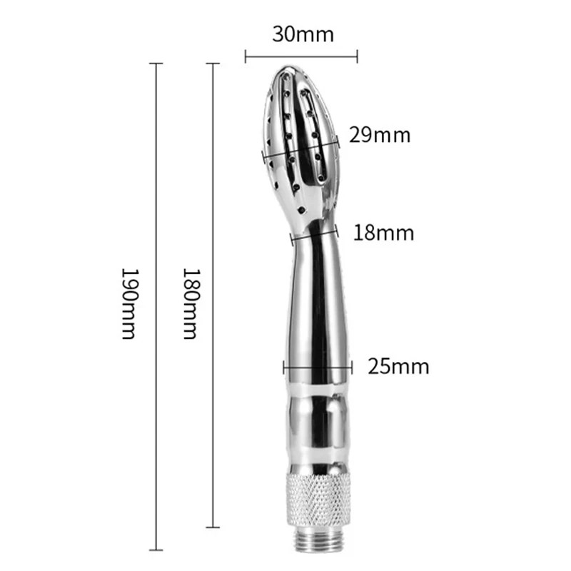 Men Shower Enema System Vaginal Anal Cleaner Tube Wash Metal Colon Douche Nozzle