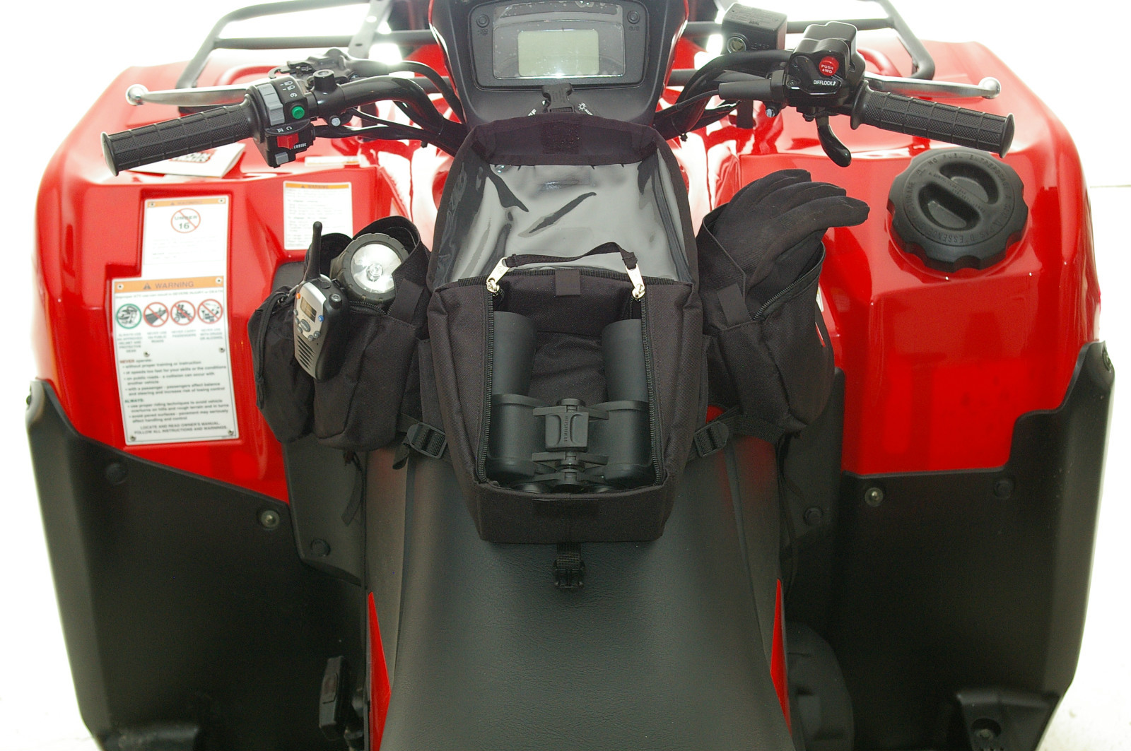 American Trails ATV Tank Saddle Bag Black Four Wheeler Luggage Fender Pack Case