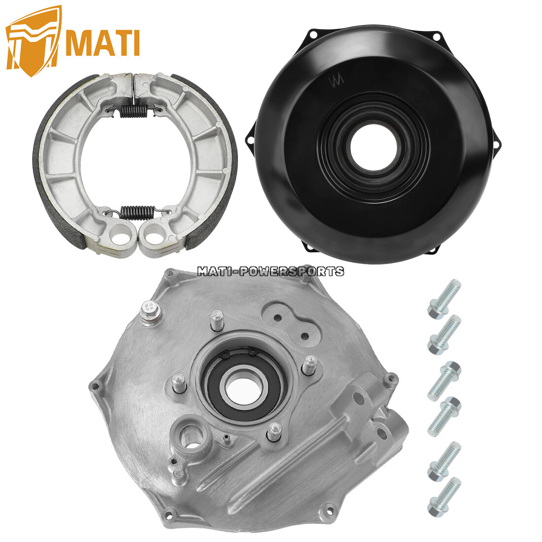 Rear Brake Plate Cover Drum Hub Seals Kit for Honda Rancher 420 Foreman 500 520