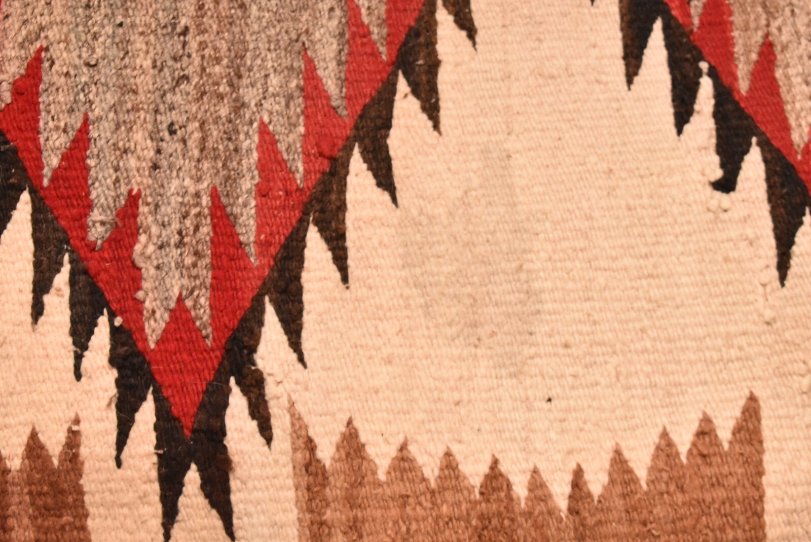 Antique Navajo Large Rug Native American Indian Weaving 62x31 Textile Vintage