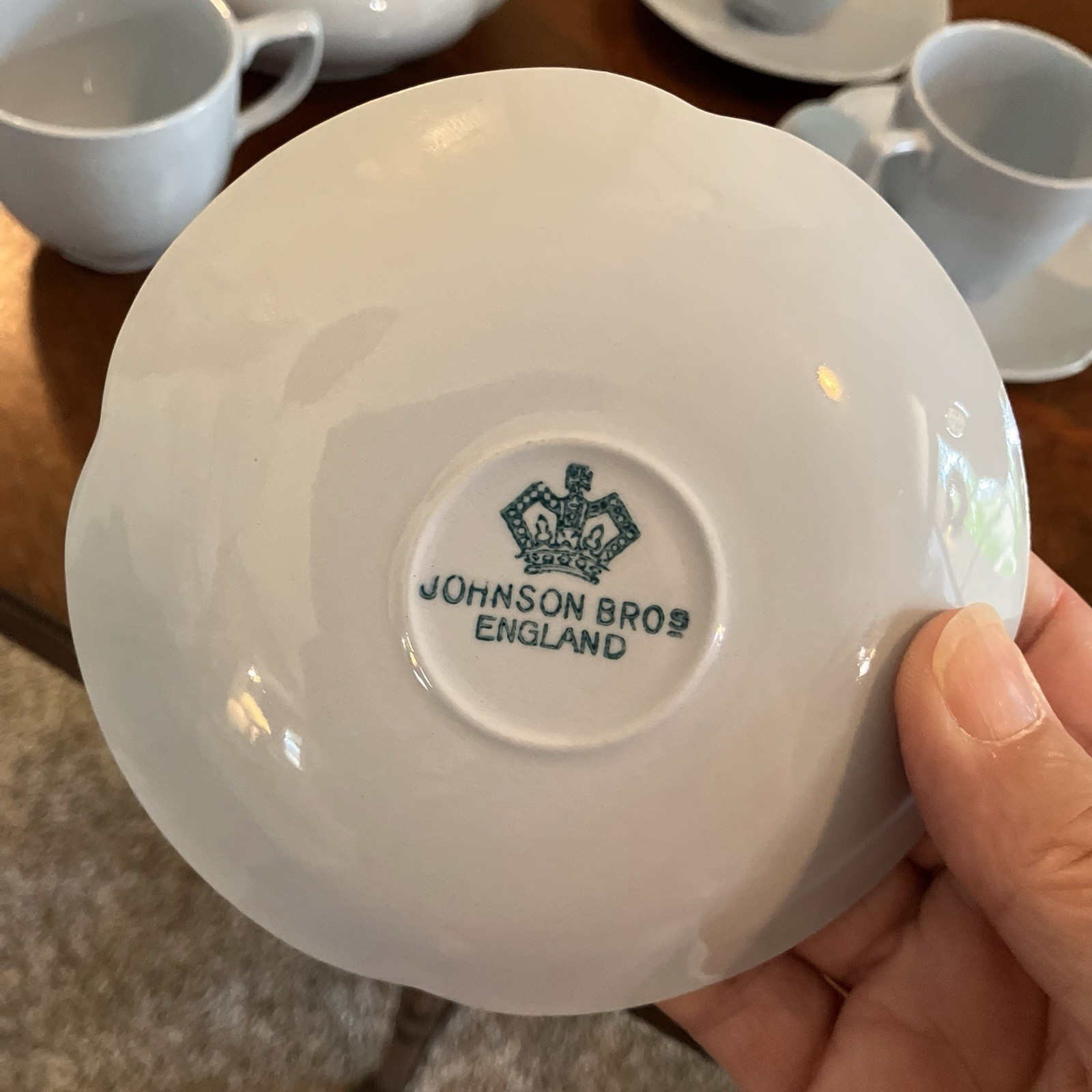 Vintage Johnson Brothers Greydawn 10 Piece Tea Set EUC