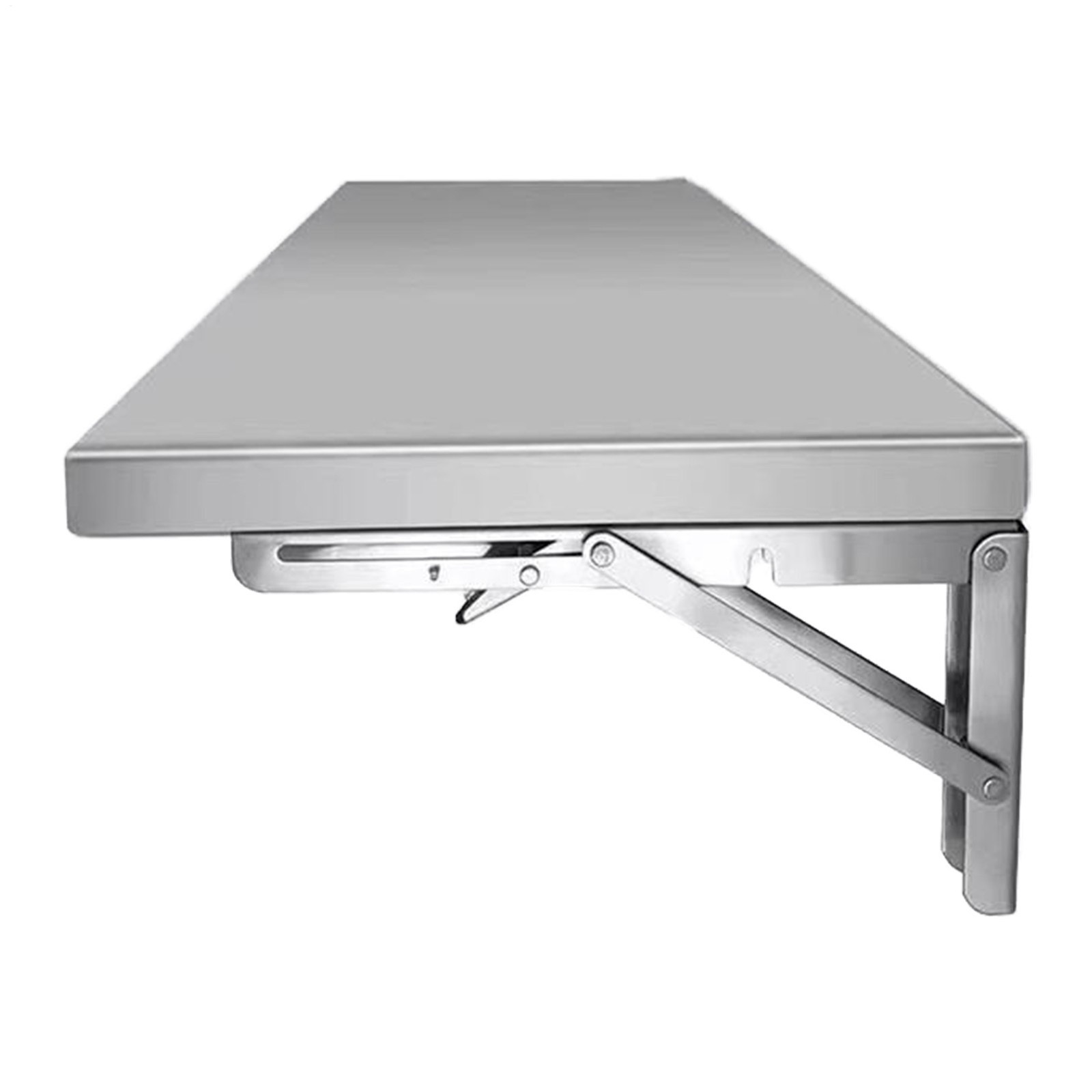 Folding Concession Shelf 70" x 12", Stainless Steel Drop Down Food Serving Stand