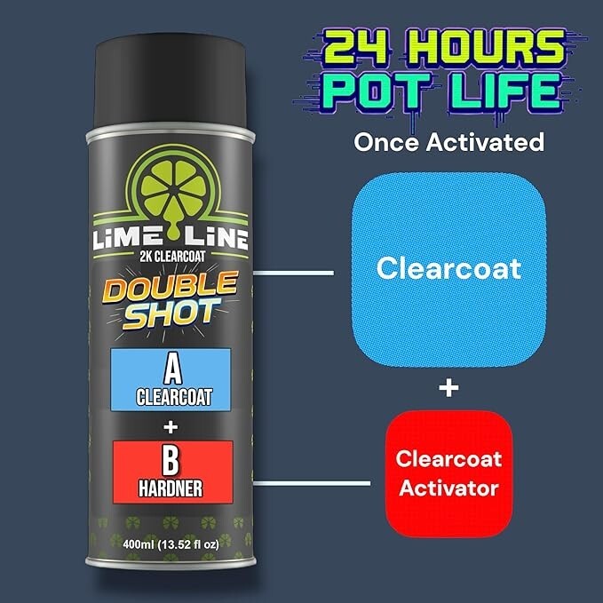 LiME LiNE High Gloss 2K Clearcoat Aerosol Can - 2 Part Clearcoat - Pack of 1