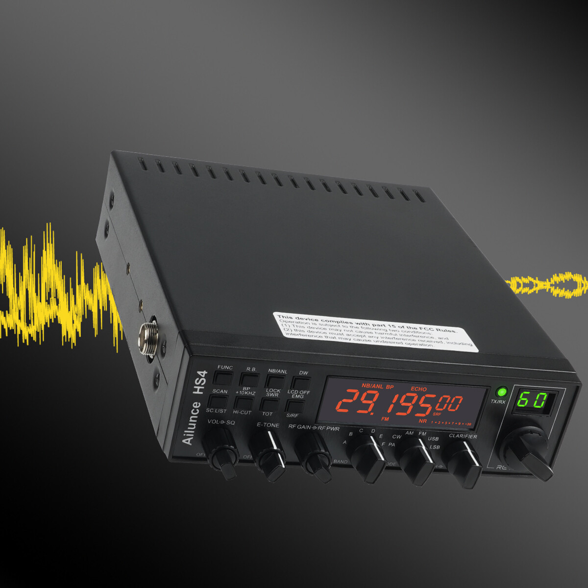 Retevis Ailunce HS4 10 Meter Ham Radio 28.00MHz-29.70MHz PA、CW、AM、FM、USB、LSB