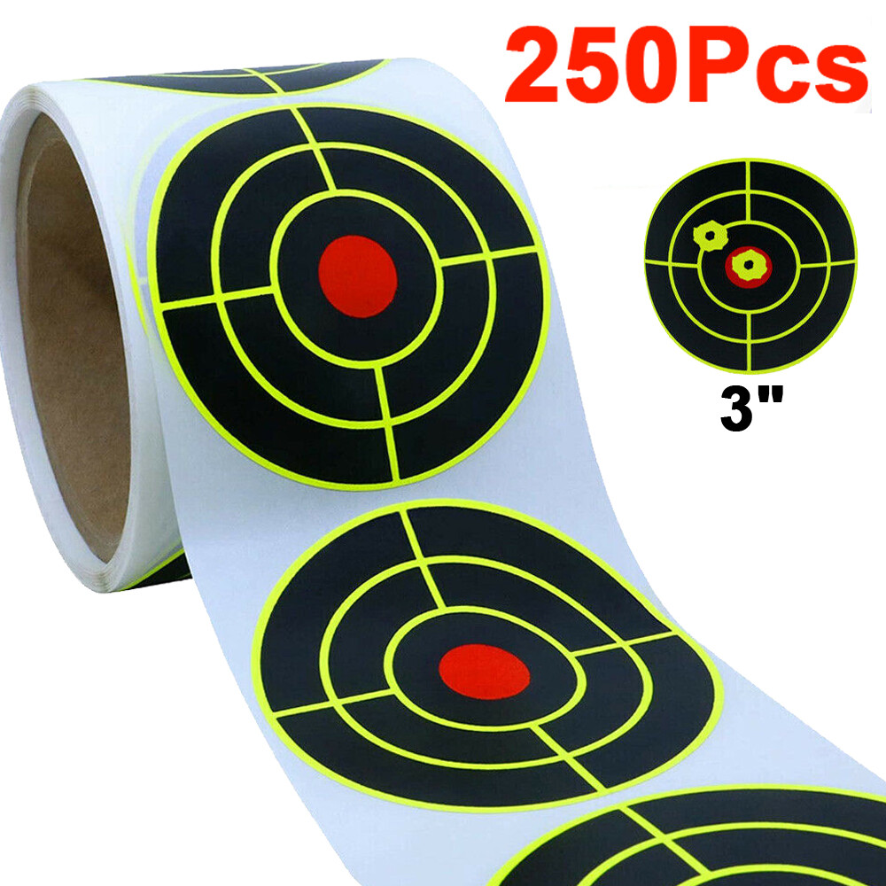 250pcs Shooting Splatter Target Stickers Roll Fluorescent Self Adhesive Paper