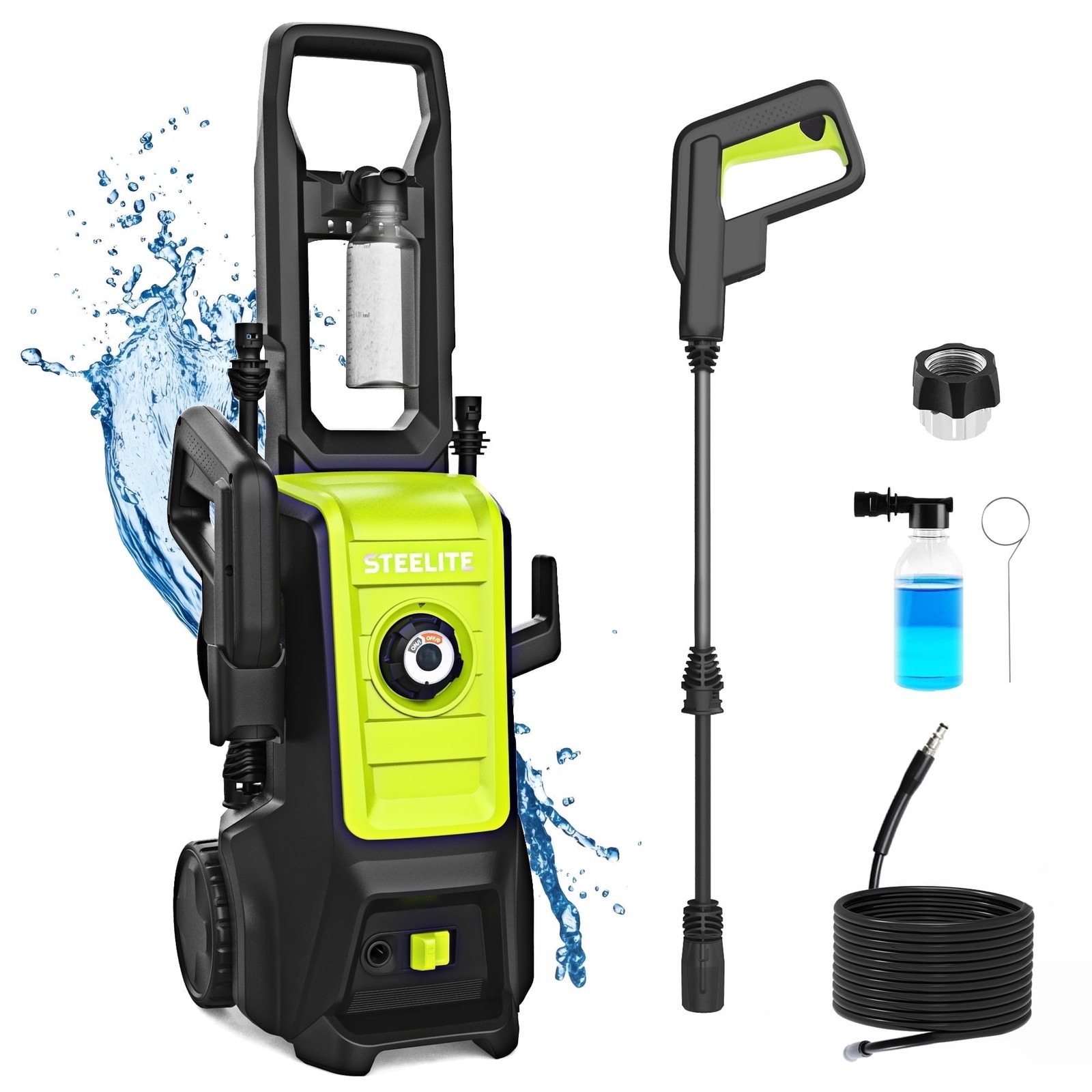Steelite 5000 PSI Electric High Pressure Washer 2.5 GPM Portable Power Washer
