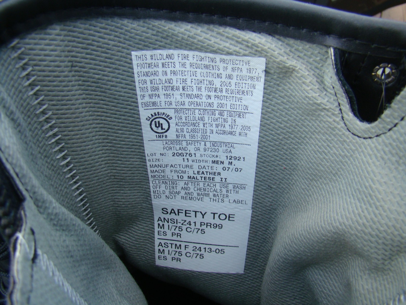 LaCrosse FireTech Boots Men's Maltese II 12921 Steel Toe Size 11 M -New with tag