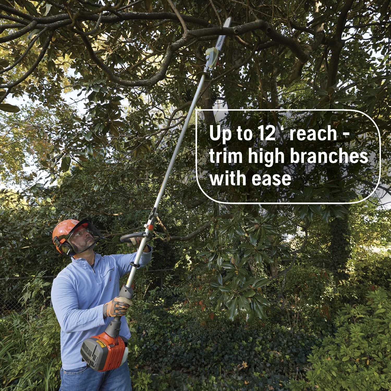 Husqvarna 122LKP Gas Pole Saw, Multi-Purpose Tool with Pole Saw Attachment,