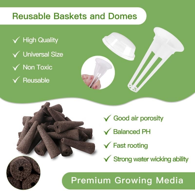 148 pcs Grow Anything Kit Hydroponic Accessories Seed Pods A&B Nutrient Refill