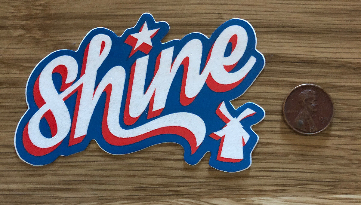 DUTCH Bros STICKER July RELEASE Date 7/1/18 SHINE Red WHITE Blue GLITTER Coffee