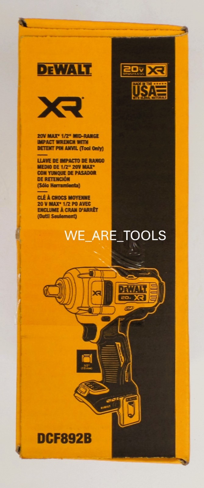 Dewalt DCF892B 20V MAX 1/2" Mid-Range Impact Wrench with Detent Pin