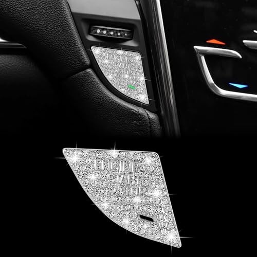 Bling Car Engine Start Stop Button Cover Compatible with Cadillac ATS ATS-L