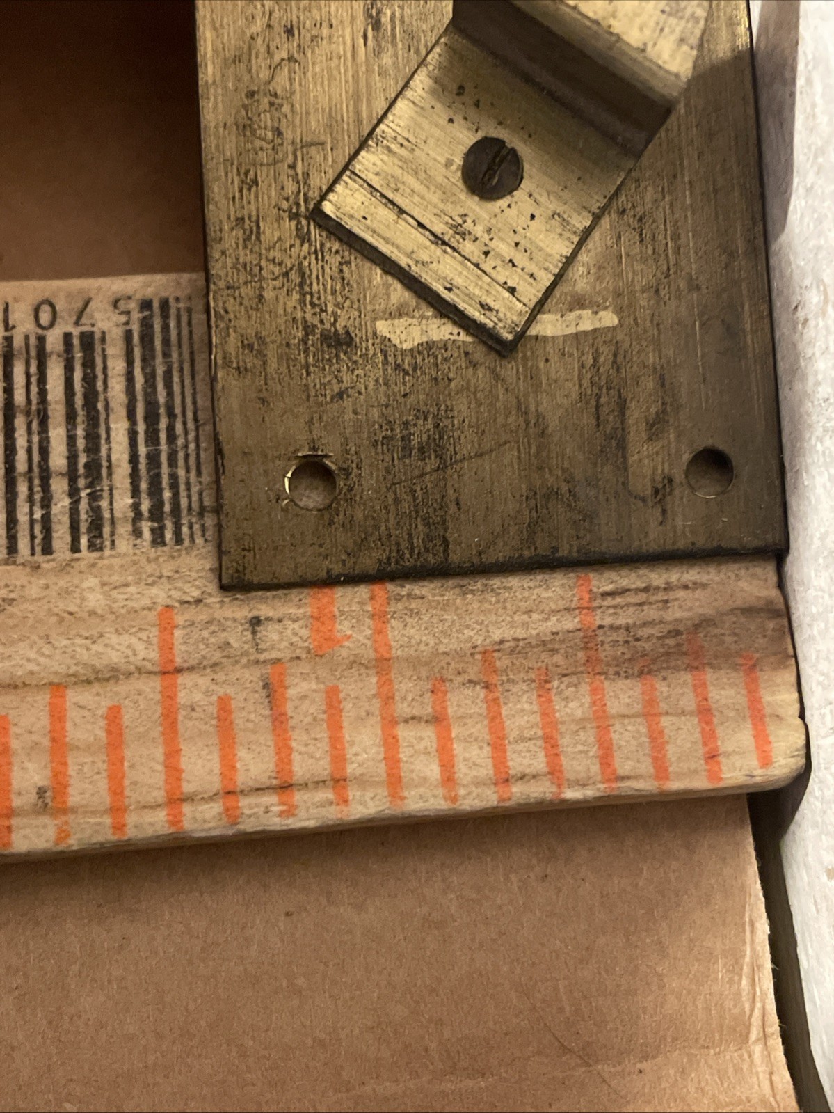 Antique English Barometer Brass Back Plate & Pulley Parts