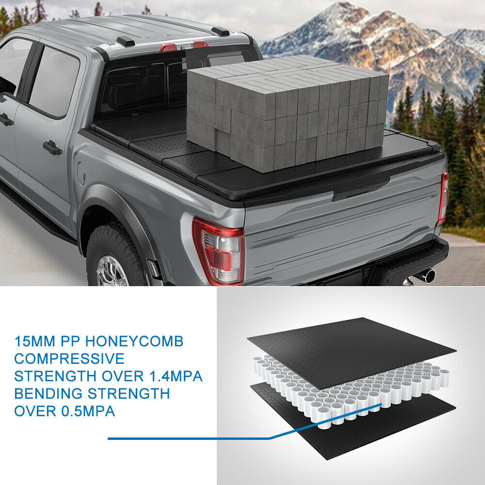 Hard 4-Fold Tonneau Cover For 2019-2026 Silverado Sierra 1500 5.8FT Truck Bed
