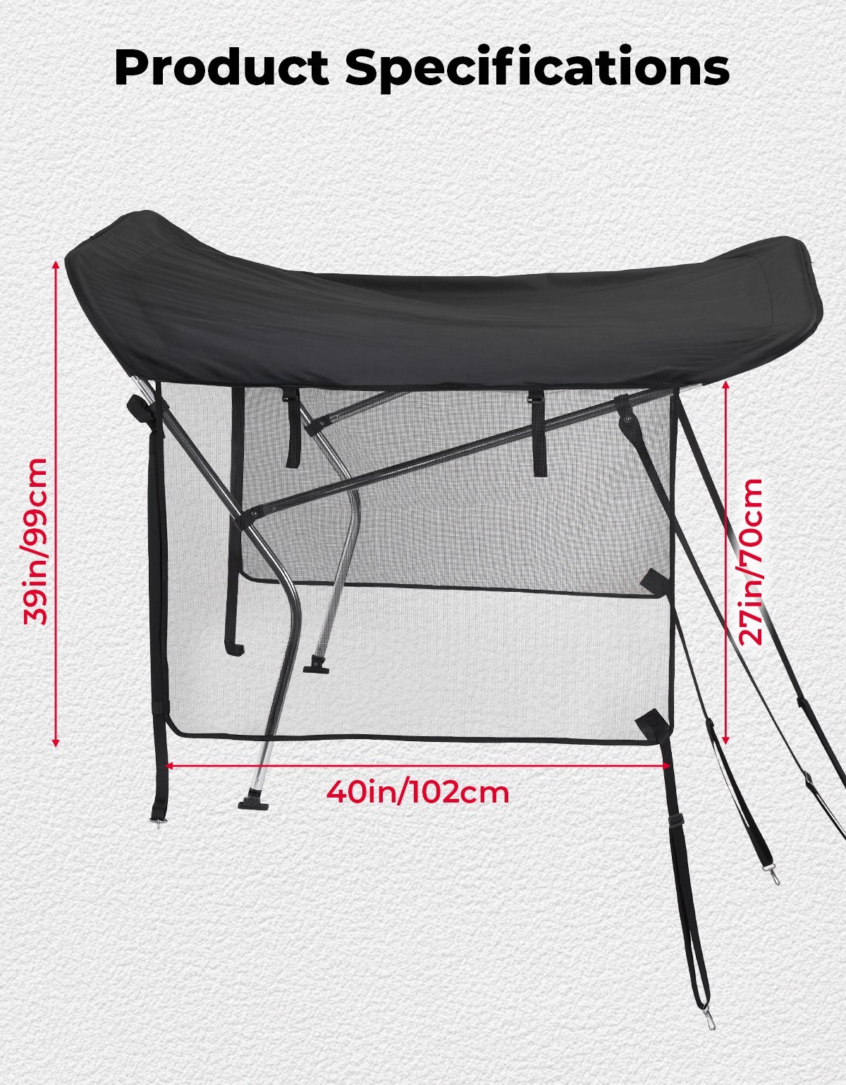 KEMIMOTO Sun Shade Canopy For Zero Turn Lawn Mower For John Deere Cub Cadet Troy