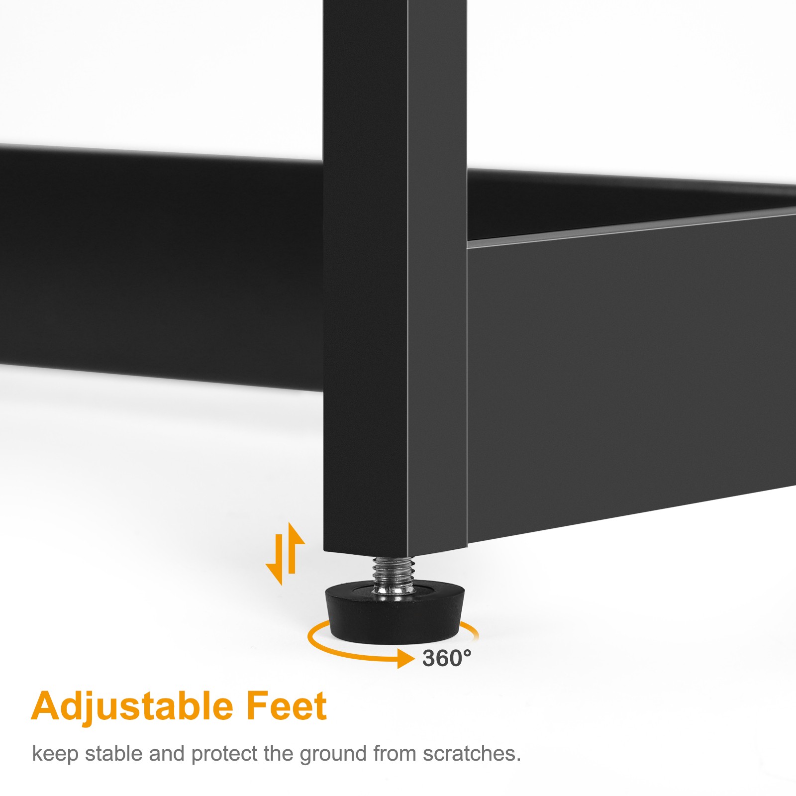 Brown End Table Small Side Table, Wood Night Stand with Metal Frames for Bedroom