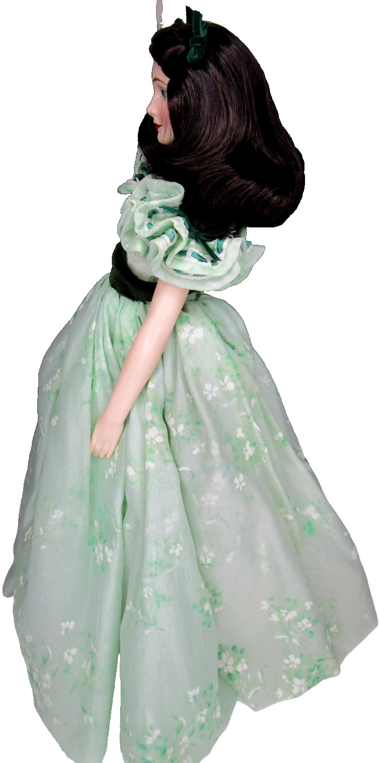 1967 MGM Gone With The Wind Scarlett O'Hara Porcelain Doll 18" W/Stand & Hat