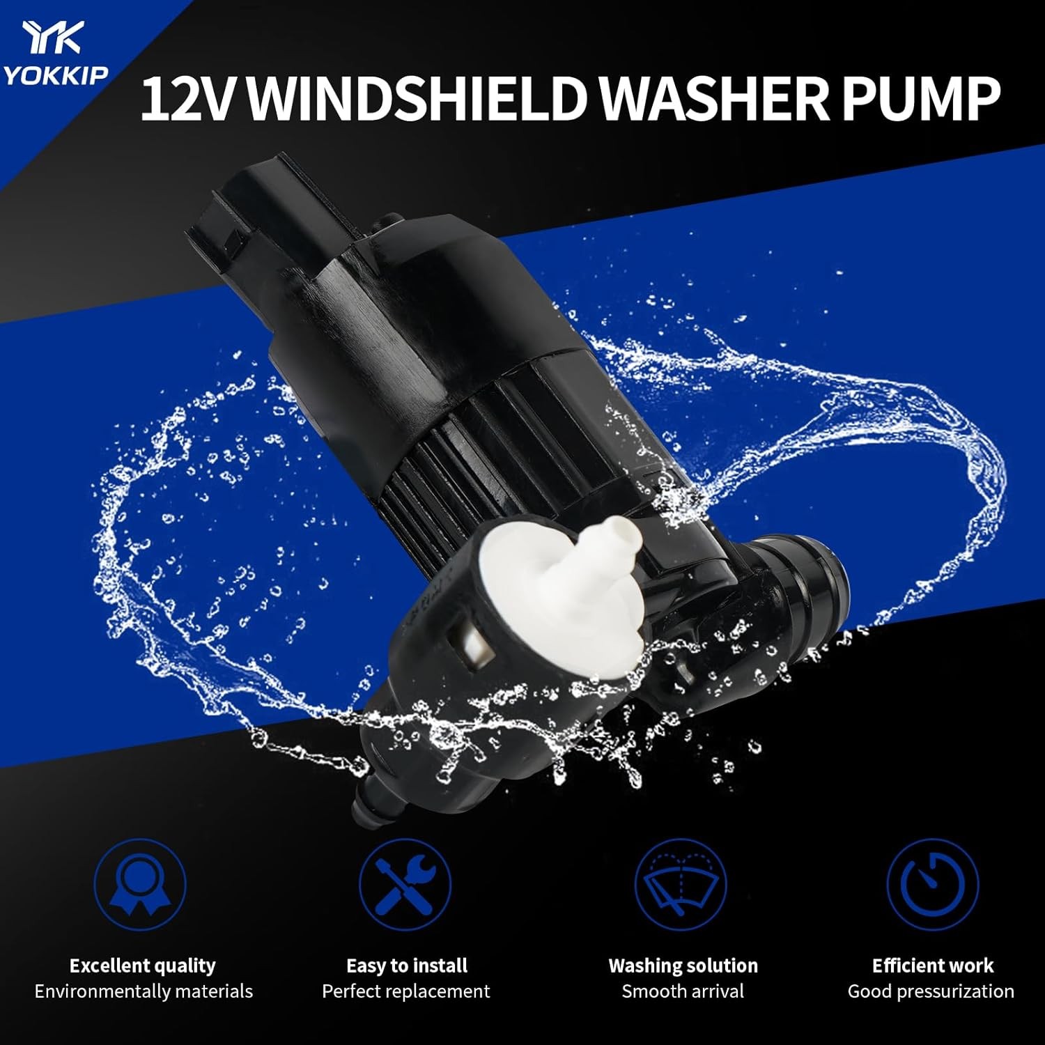 Windshield Washer Pump - Replacement for Ford Explorer, Edge, Fiesta, Flex, Mond