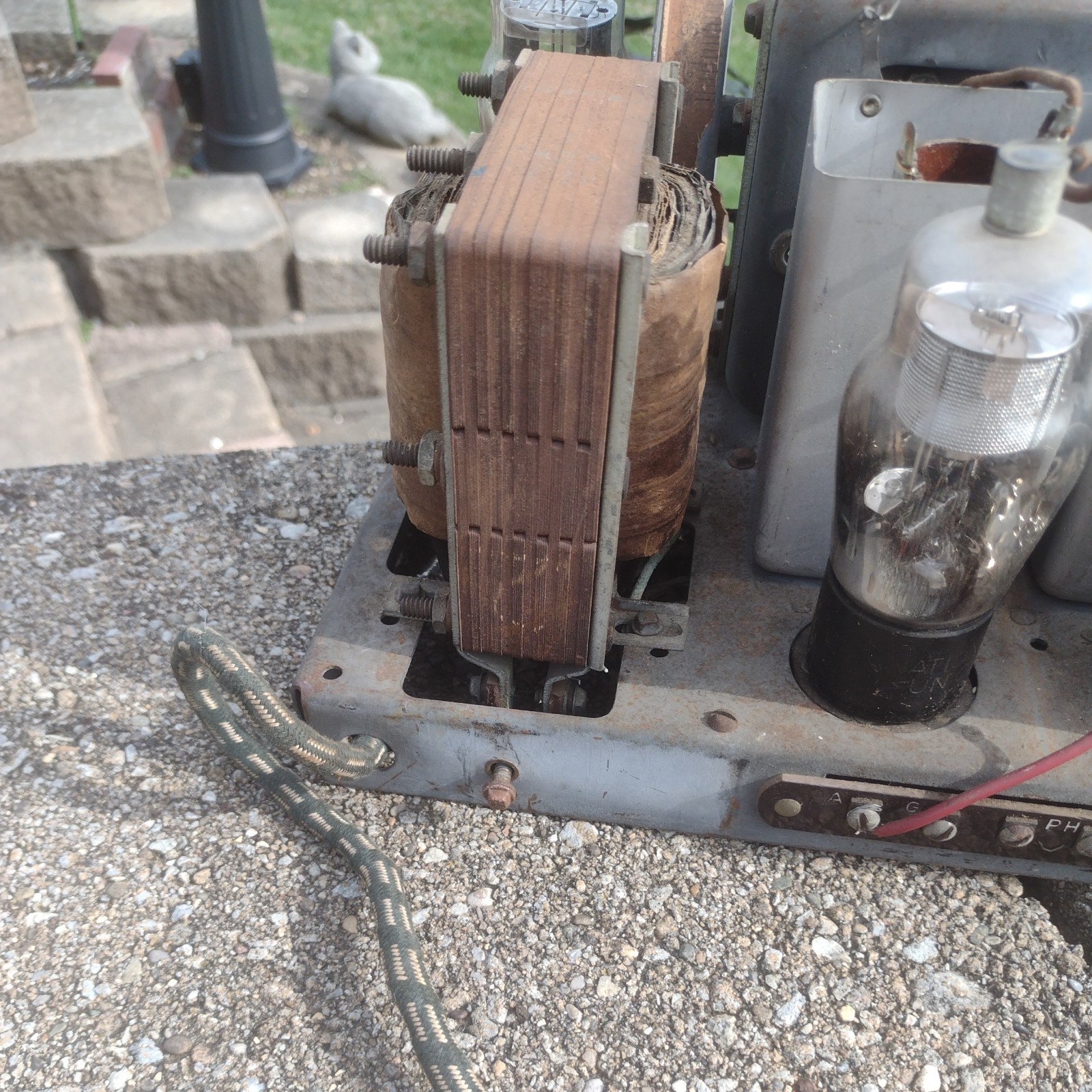 Antique 1931 Crosley Model 54 Cathedral Or Tombstone Radio Chassis. Parts Only