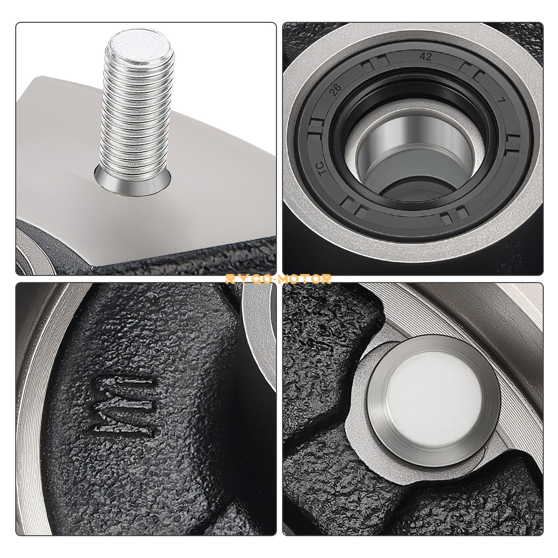 2PCS Front Brake Drum Hub for Honda TRX250 TRX250TM TRX250TE Recon 250 1997-2024