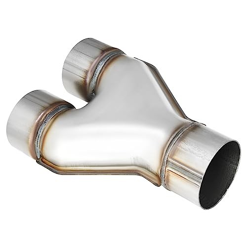 Exhaust Y Pipe 3'' Single to 3'' Dual, Stainless Steel 3" to 3" Y Pipe