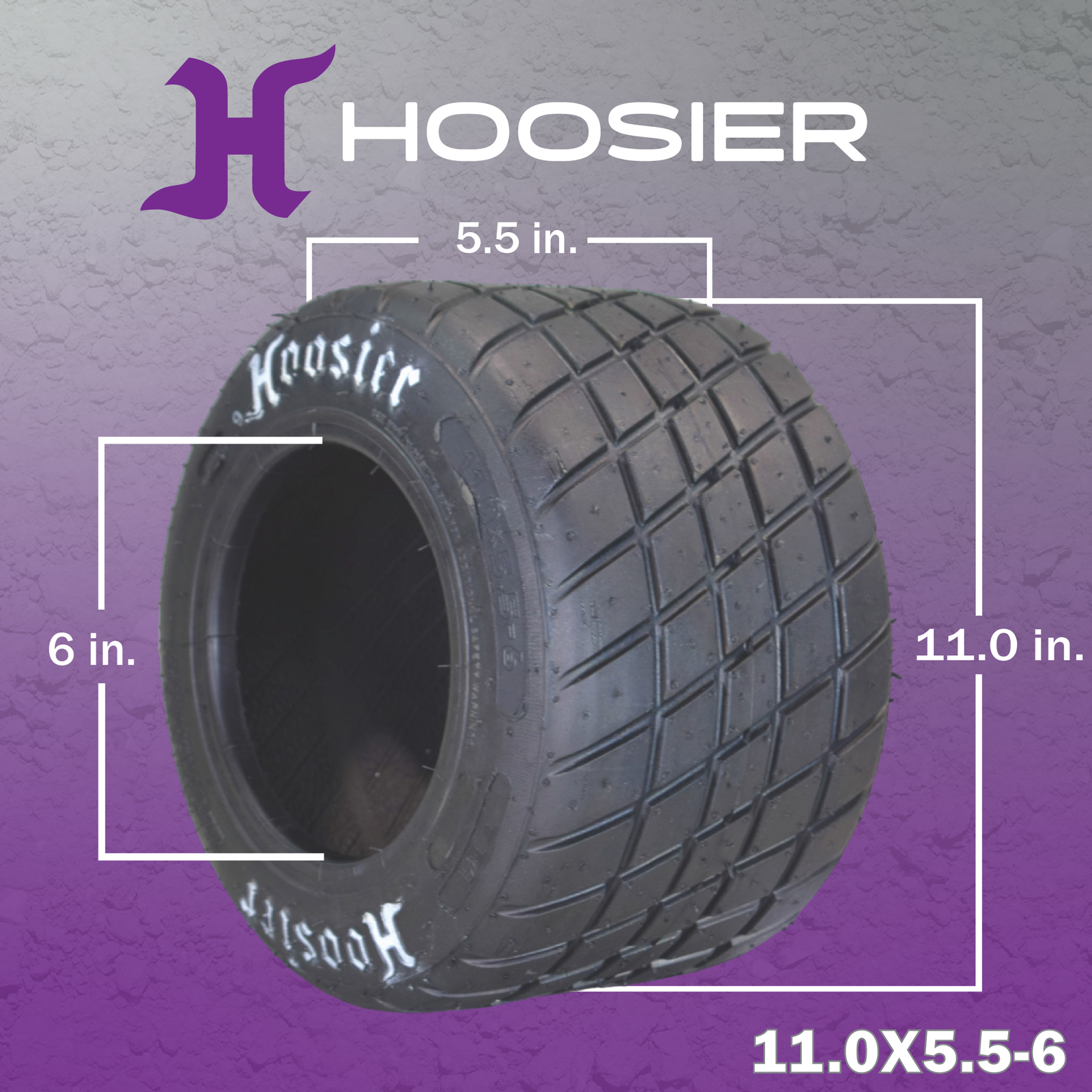 Hoosier 11.0x5.5-6 Treaded Tire for Onewheel+XR, Onewheel+ S Series (5.5/11.0-6)