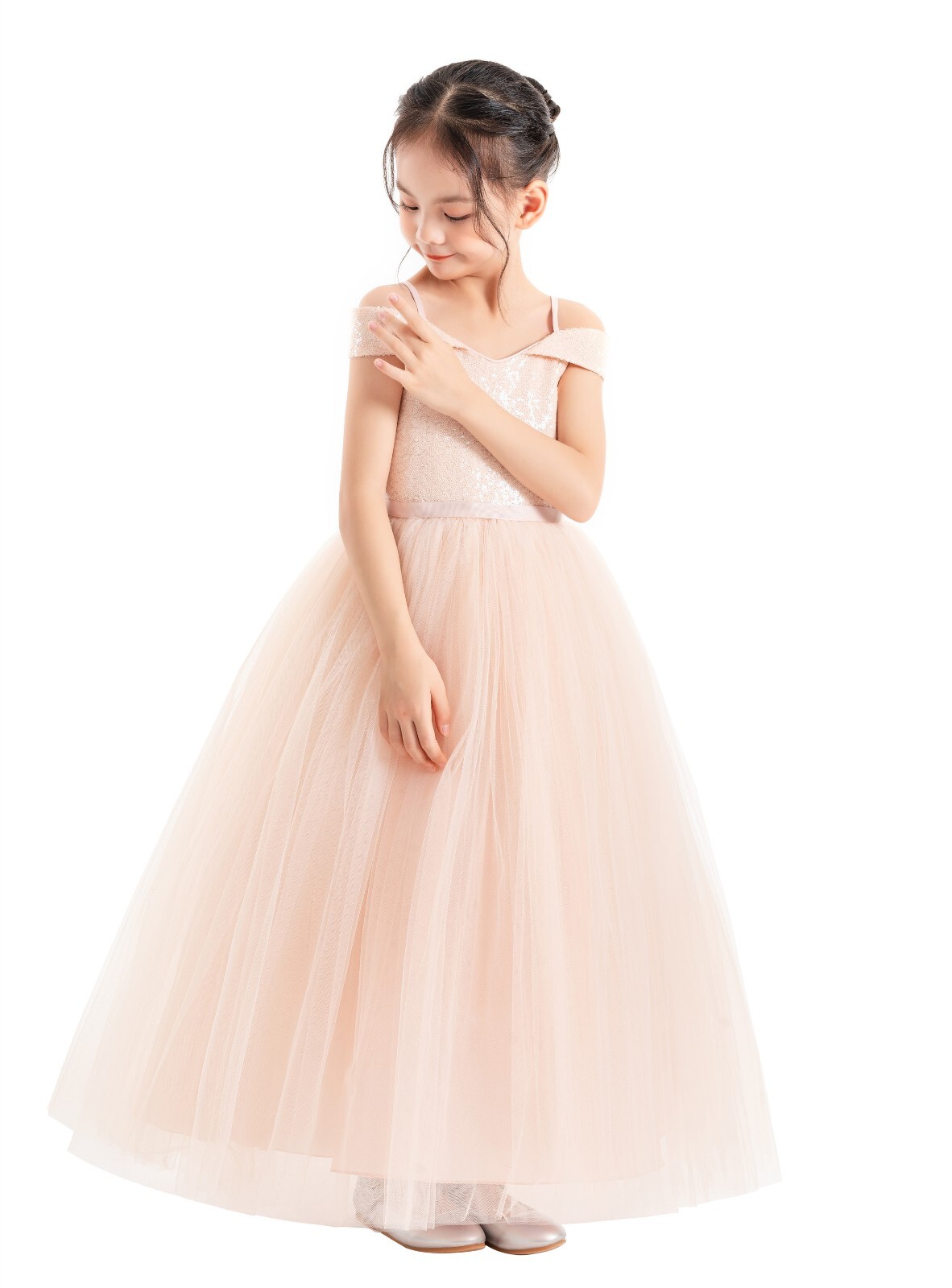Off The Shoulder Dress Off Shoulder Sequin Dress Wedding Flower Girl Dresses