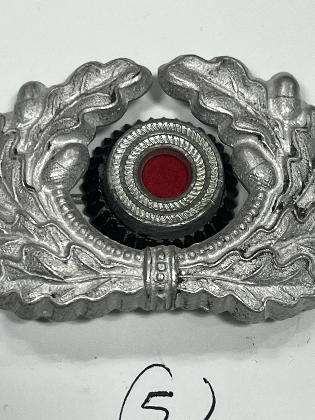 Original WW2 German Visor Cap Hat COCKADE Badge Wreath Officer Insignia Pin