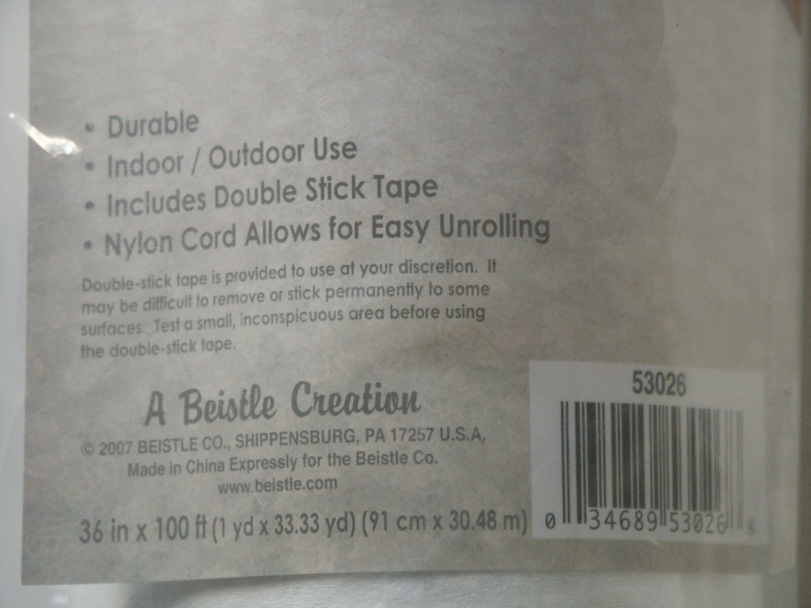 Wedding Aisle Runner White Roses Floral Fabric 100ft x 3ft w/Cord Handle Beistle