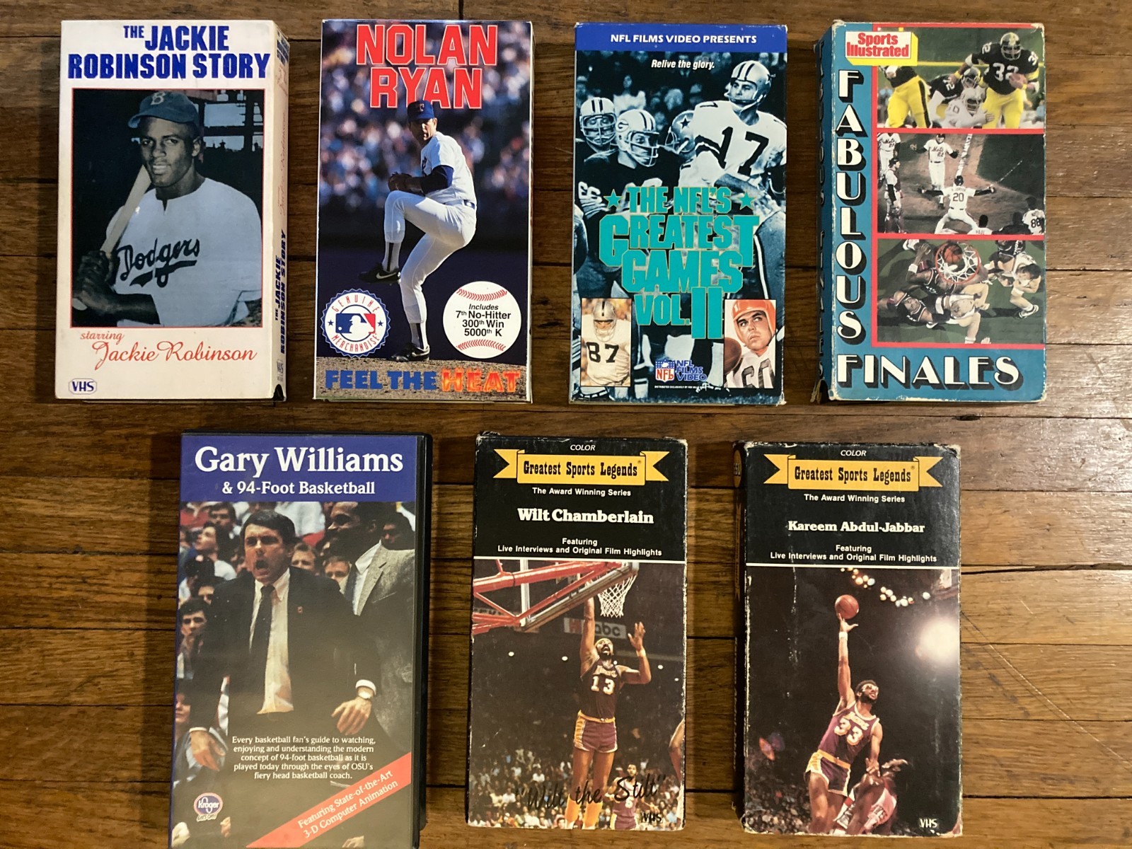 Greatest Sports Legends VHS lot of 7 Wilt Chamberlain NBA Basketball LA Lakers