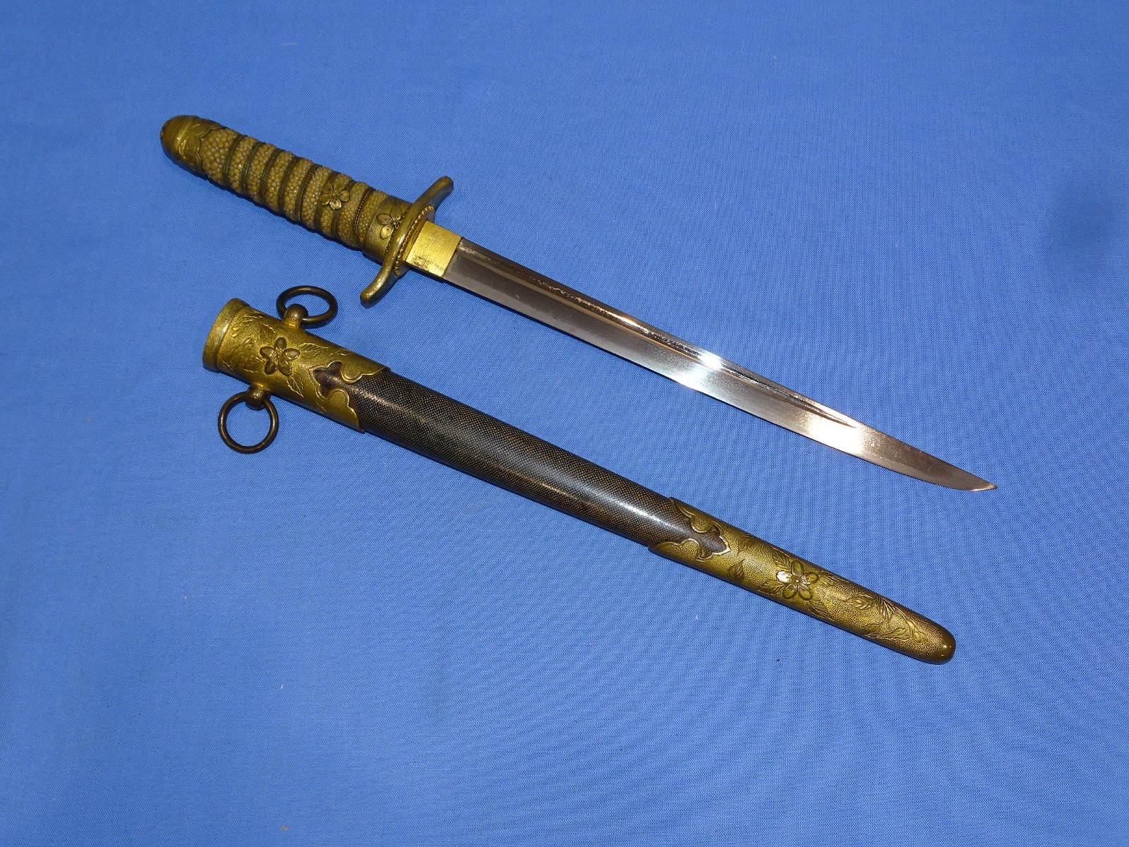WWII Japanese Navy IJN Officer's Dagger Dirk w/ Handmade Blade