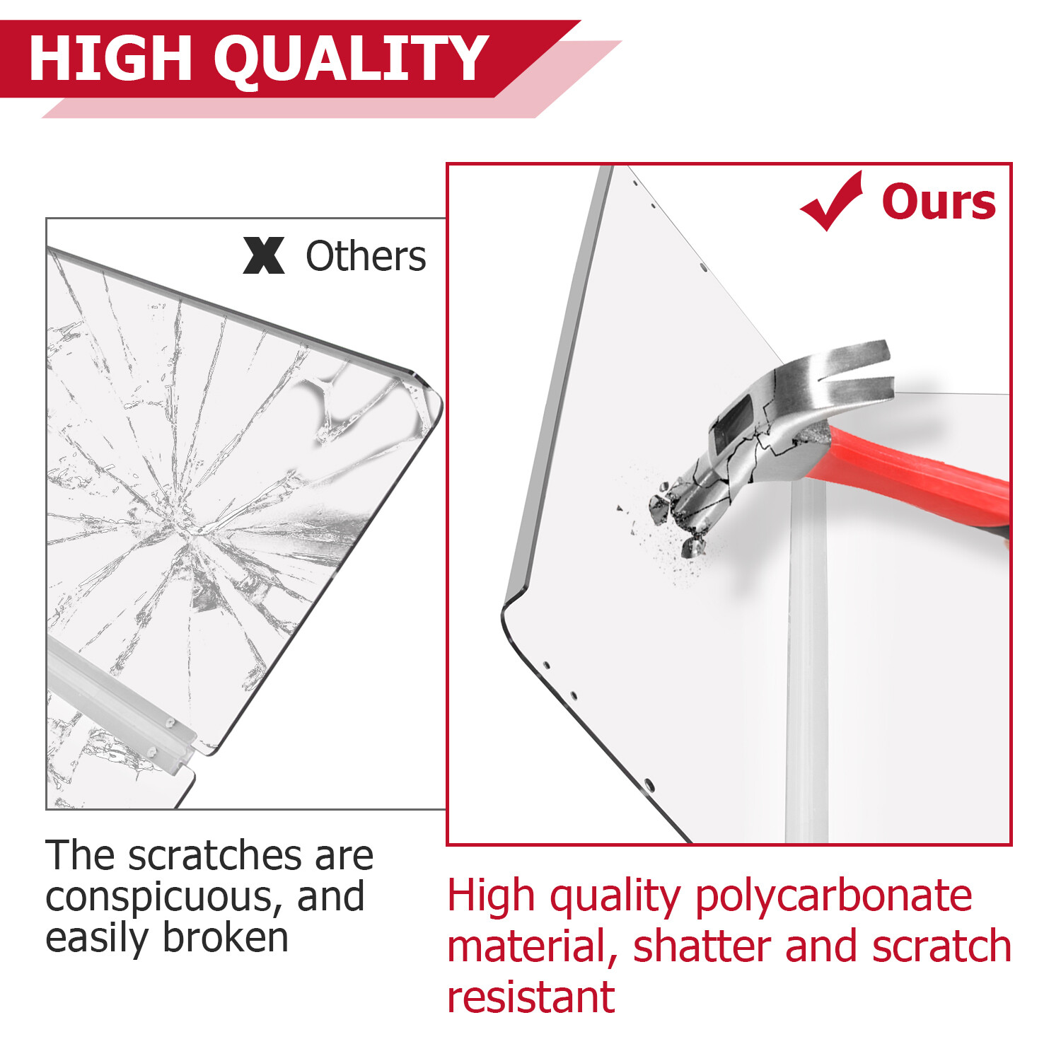 Fits EZGO RXV Clear Windshield 2008-UP Folding Style *New In Box Golf Cart Part*