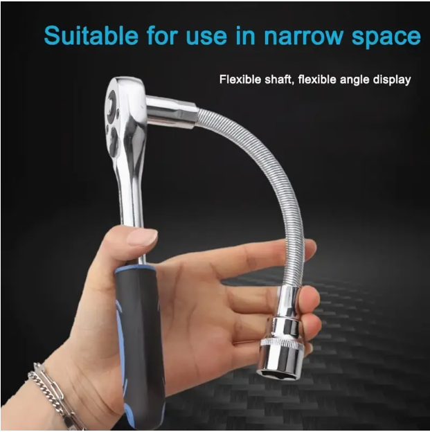 Universal Electric Wrench Socket, Flexible Shaft, Extension Rod, for Car Re