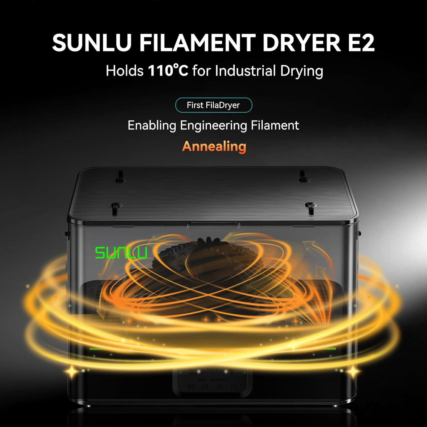SUNLU FilaDryer E2 up to 110℃ Professional Drying Engineering Filament Dryer