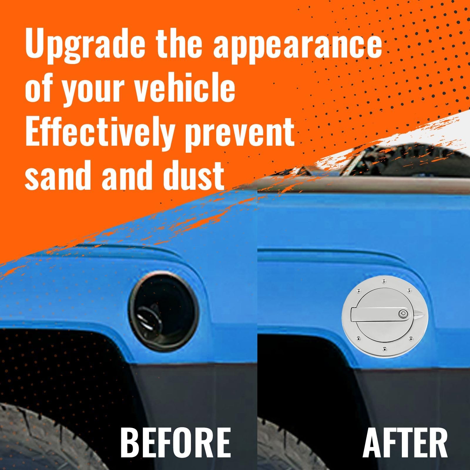 HECASA Locking Fuel Door Compatible with 2003-2010 Hummer H3 and H3T Gas Cap