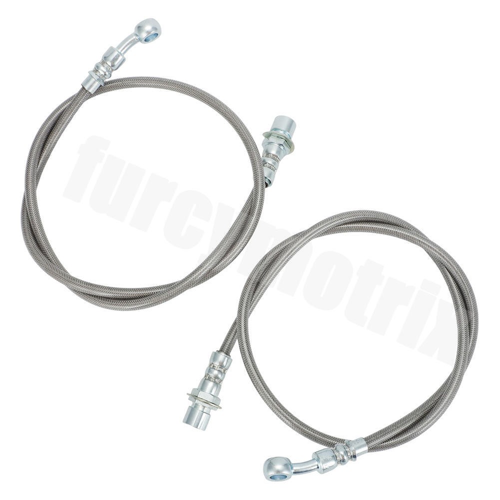 For 99-07 Silverado Sierra 1500 Stainless Steel Extended Brake Lines Left Right