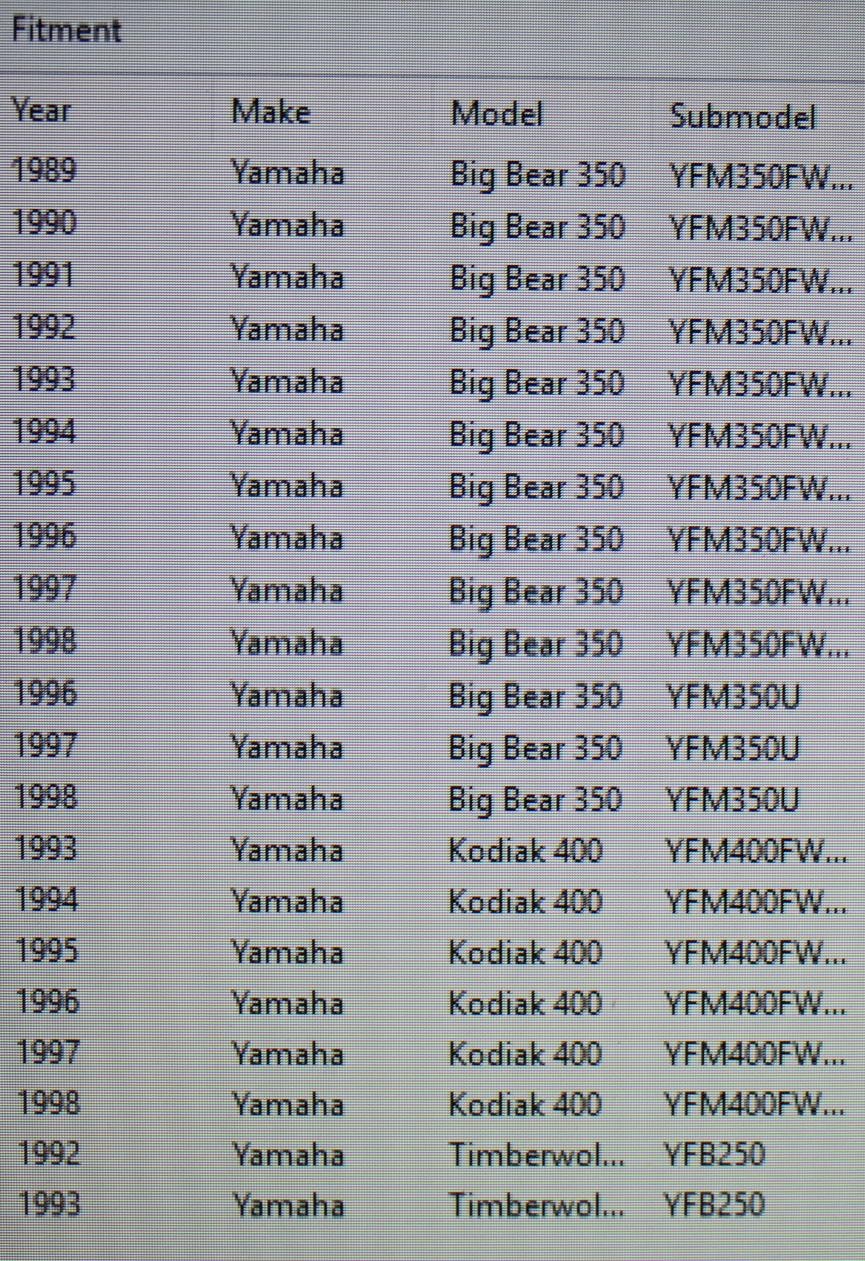 89-98 Yamaha Big Bear 350 93-98 Kodiak 400 Oem Left Or Right Front Brake Drum