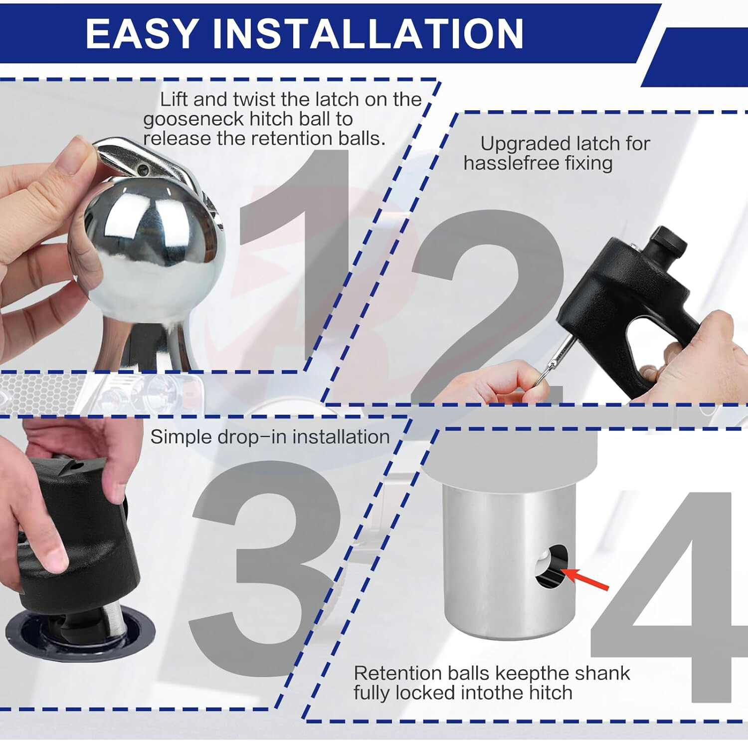 NEW OEM Puck System 2-5/16" Ball Gooseneck Kit for Ram 2500 3500 38000 lb 60638