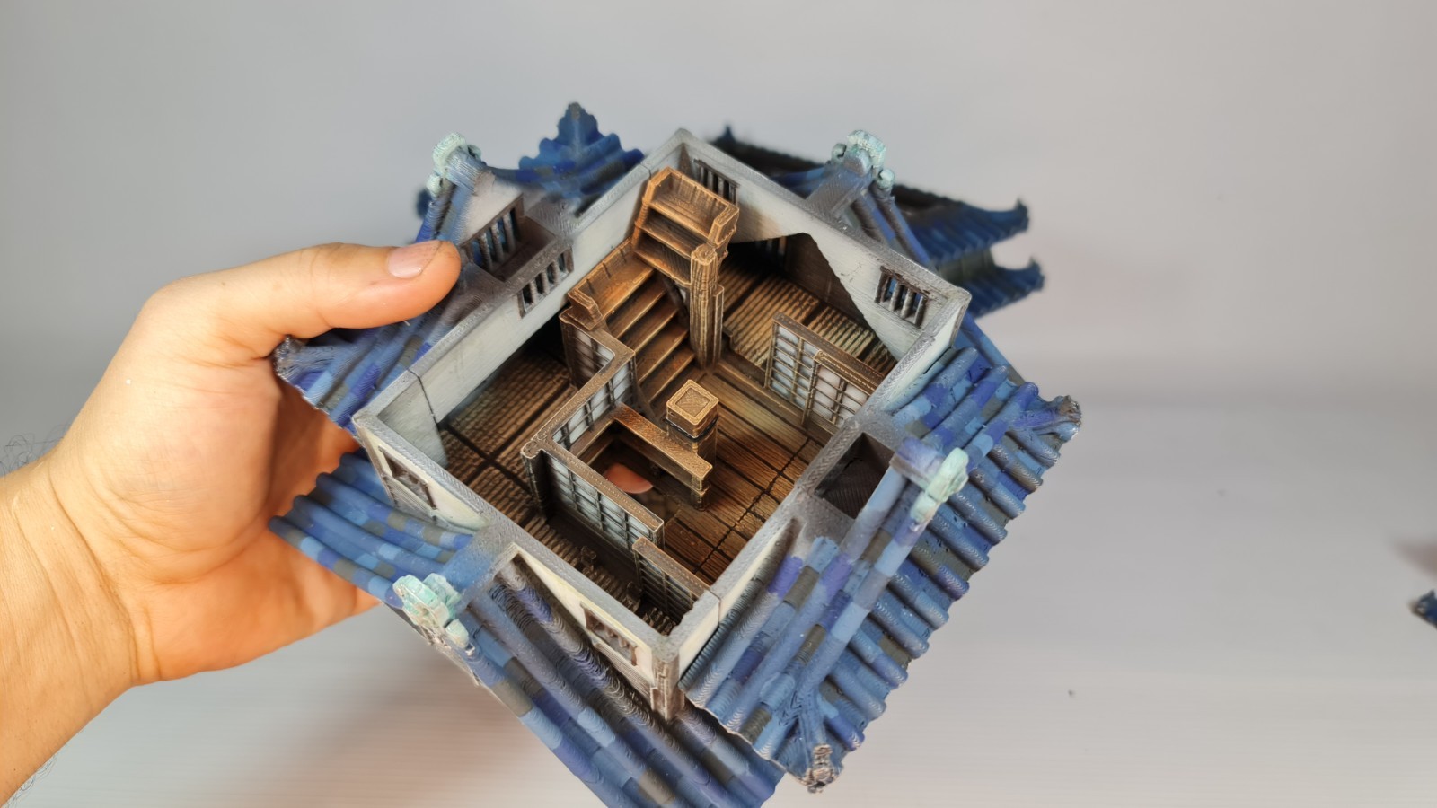 Hatsume 3D Printed Japanese Castle 28mm Miniature for Tabletop RPG