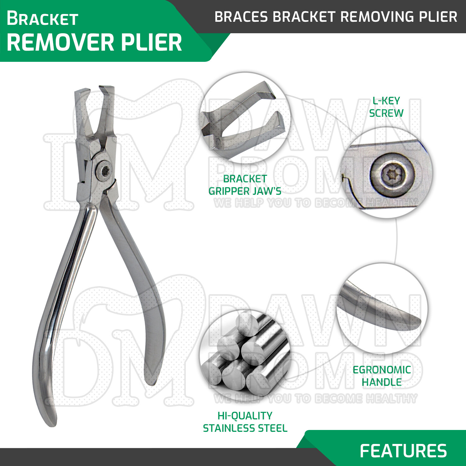 Orthodontic Pliers Braces Remover Tools Bracket Gripper Plier Dental German Gr