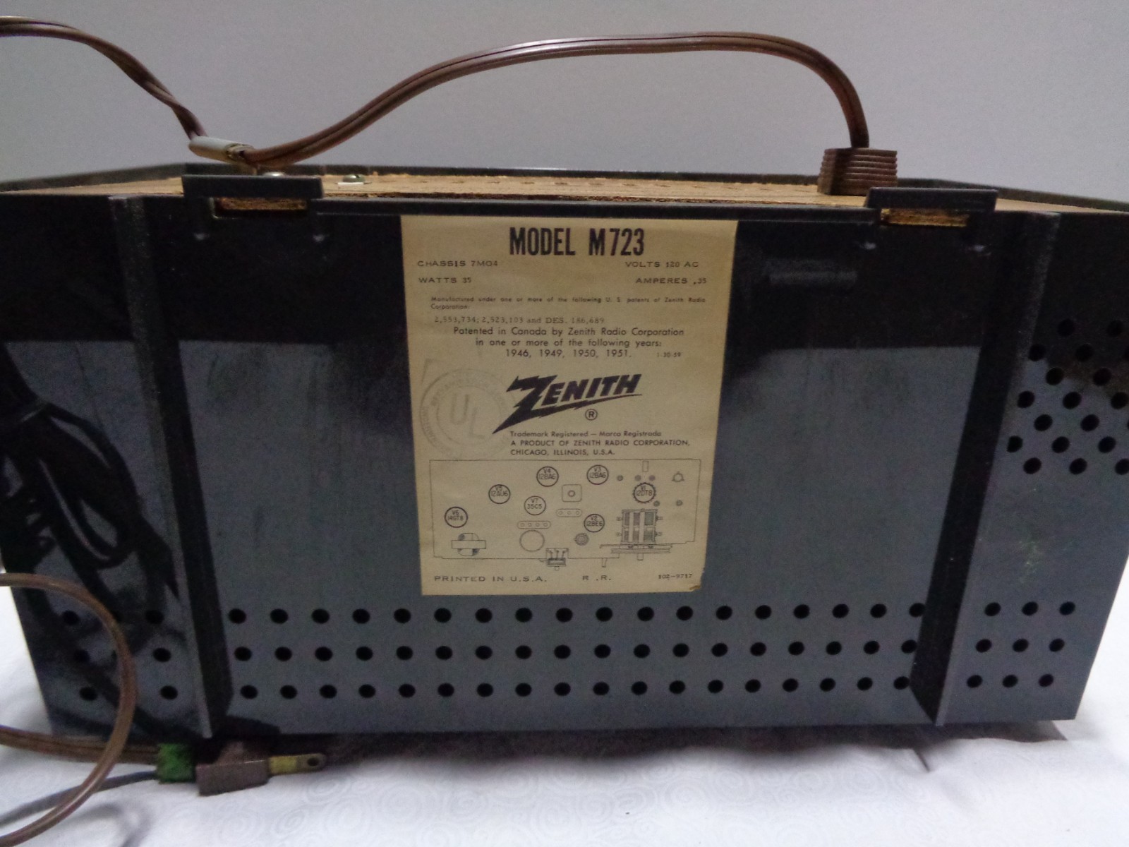 GE Tube Radio Model 480 Musaphonic & Zenith Tube Radio Model S-64184/Both Work