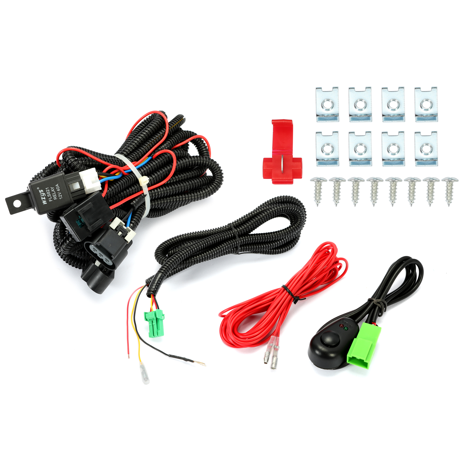 For 2014-2020 Chevy Impala Clear Lens LH+RH LED DRL Fog Light +Wiring+Switch Kit