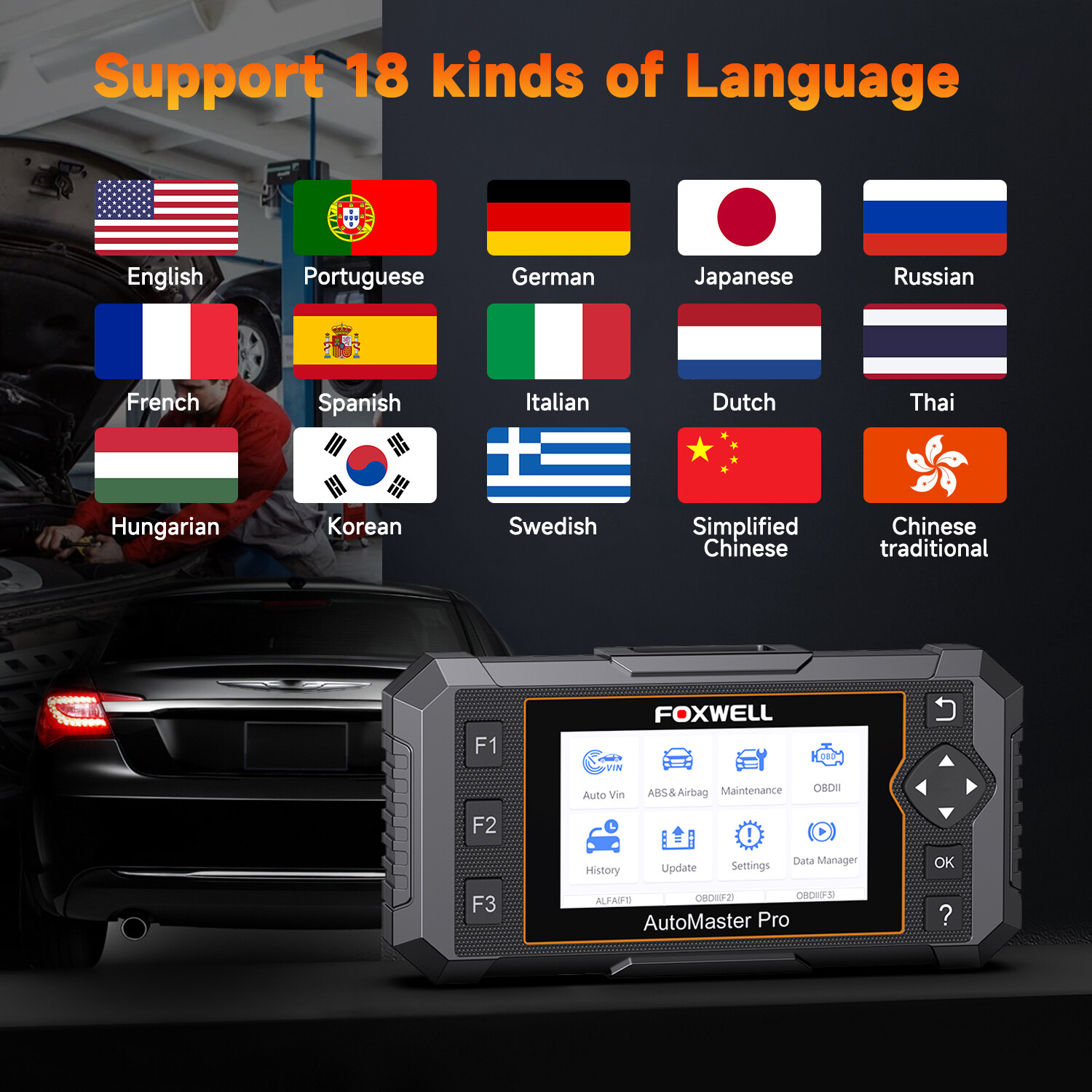 FOXWELL NT650 PRO Automotive Bi-directional OBD2 Scanner Diagnostic Scan Tool