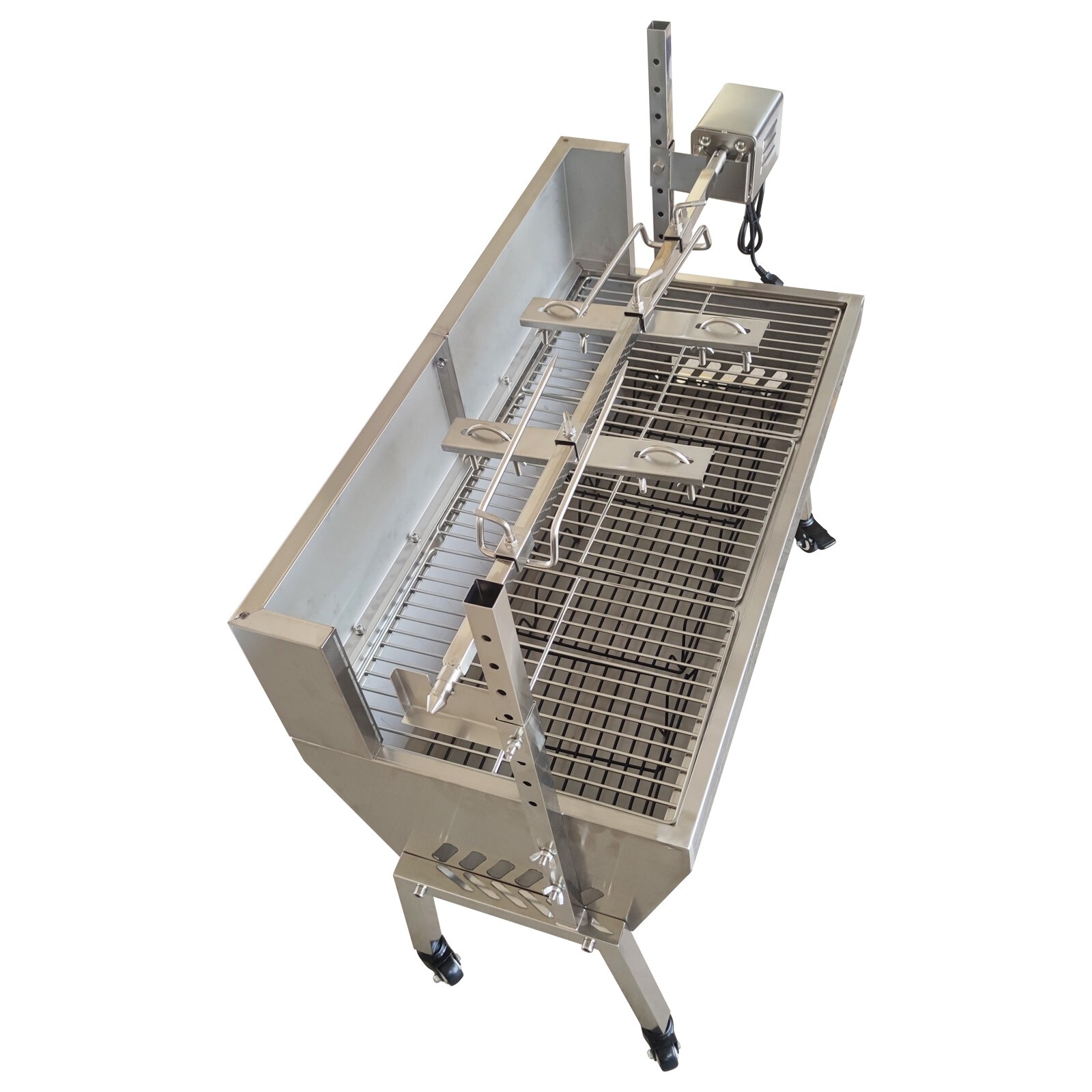 35" BBQ Grill Pig Whole Lamb Grill Motor Rotisserie Kit Electric Spit Roaster