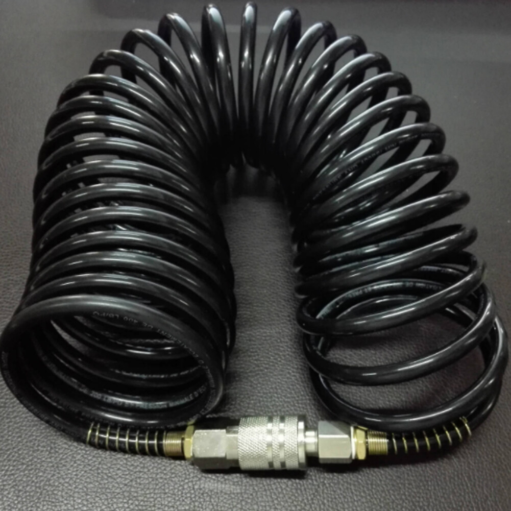 Heavy Duty Coiled Air Hose NPT 1/4" Polyurethane Air Compressor Coil Hose 25Feet