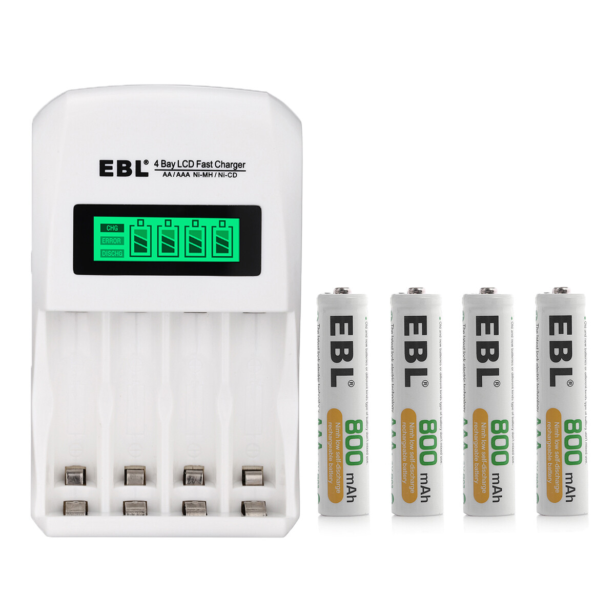 EBL AA AAA NI-MH Rechargeable Batteries /optional Charger Lot /1100/2300/2800mAh