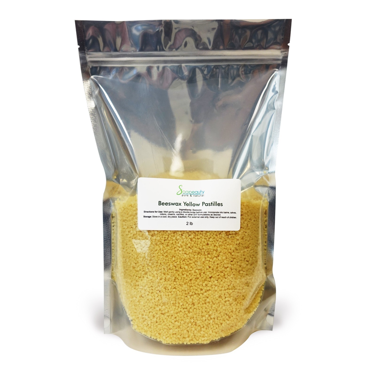 Yellow Beeswax Pastilles Beads 100% Pure & Natural Made in USA Bulk 32 oz/2 lbs