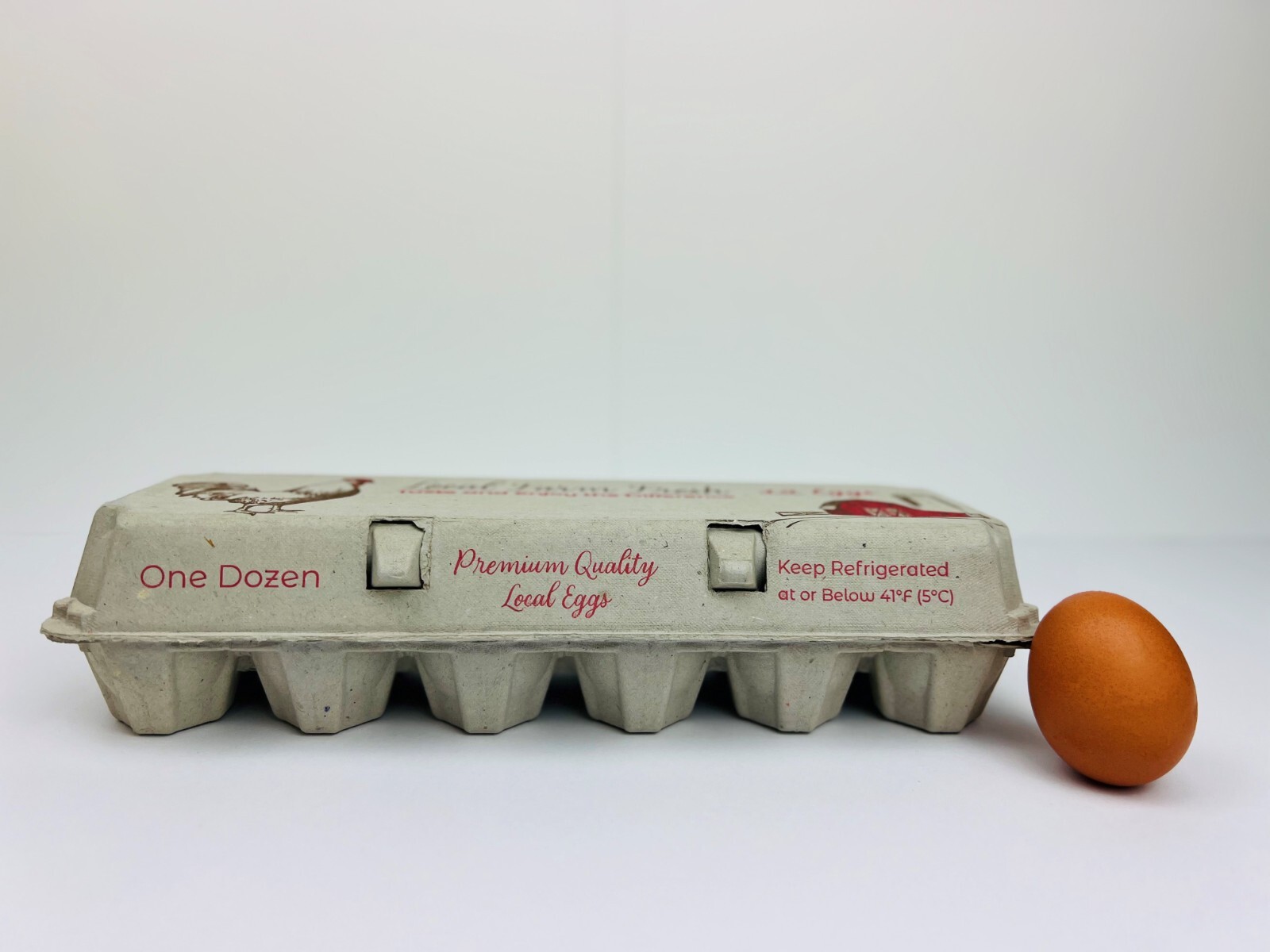 Printed Egg Carton (Barn/Rooster) - 100 UNITS