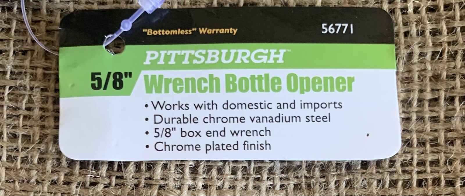 Wrench Bottle Opener Mechanic Beer Soda Caps Beverage Bar Steel 5/8 Box End Tool