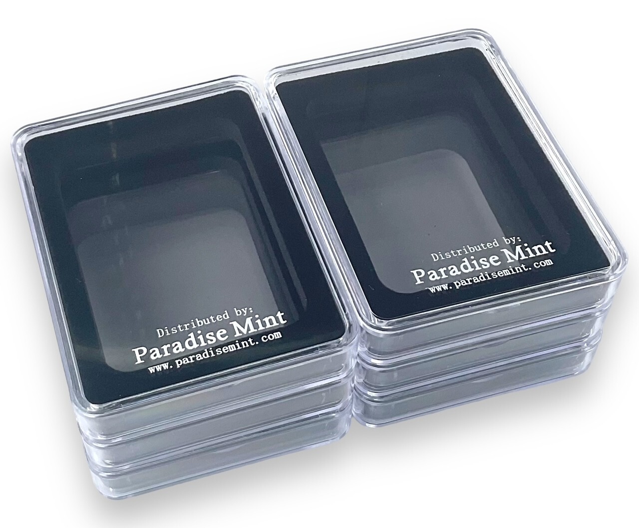 6 x Paradise Mint Brand Single Coin Storage Boxes for NGC Slabs Black Insert